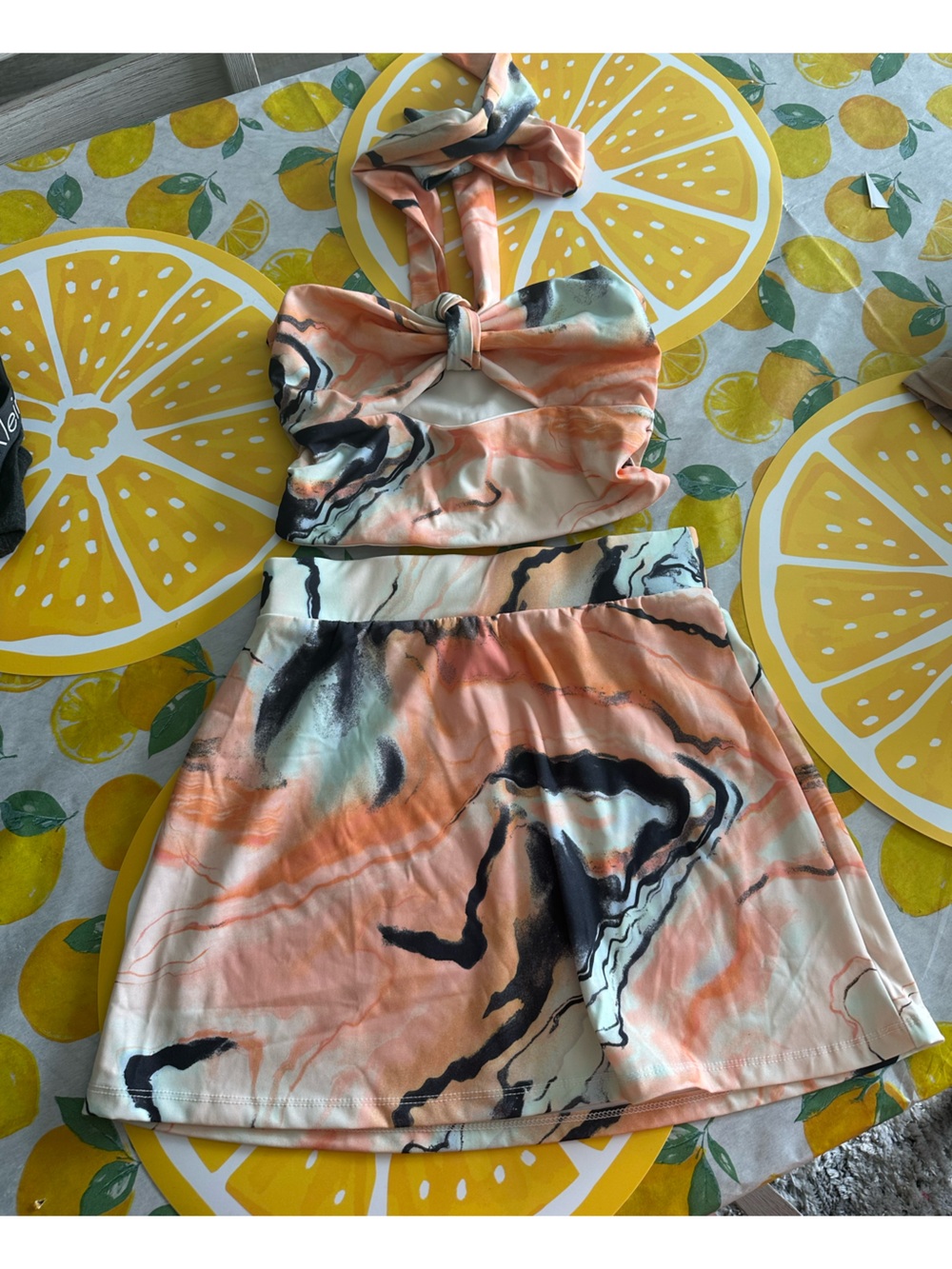 NWOT two piece skirt set size small